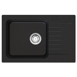 Cybina 68 zlewozmywak granitowy czarny metal