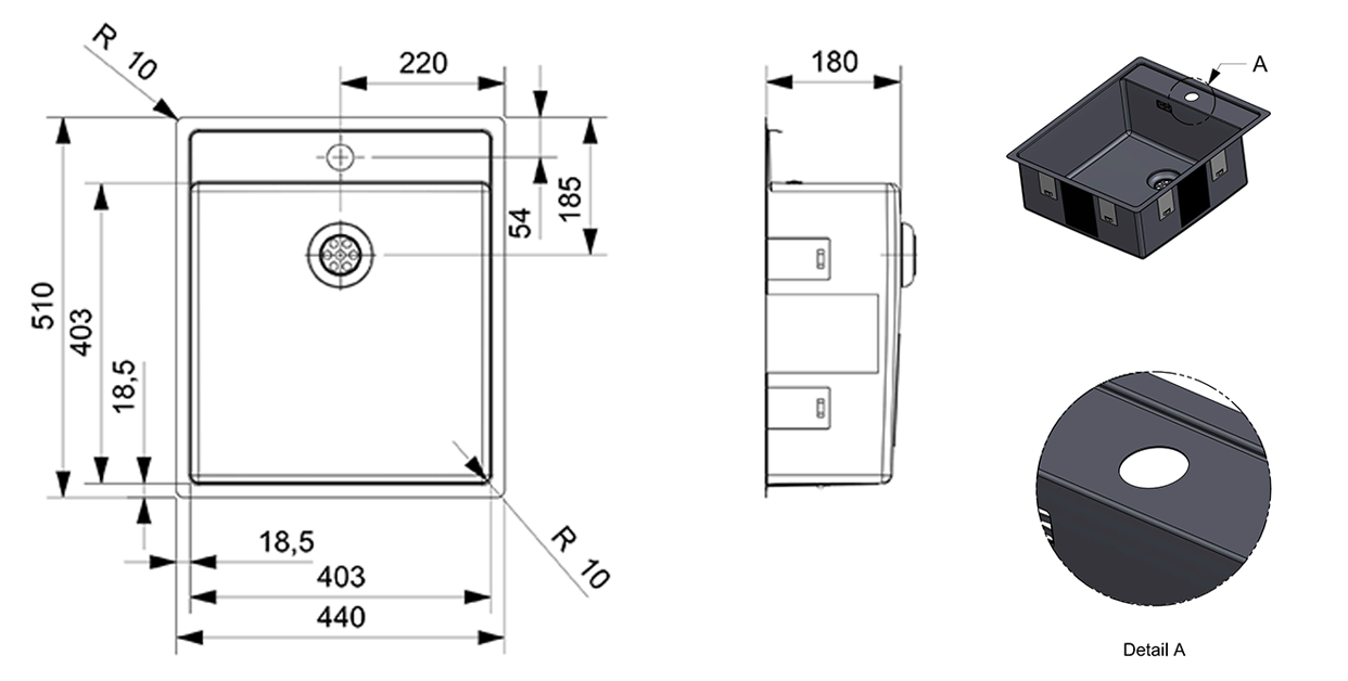 New York 40x40 tapwing gun metal II
