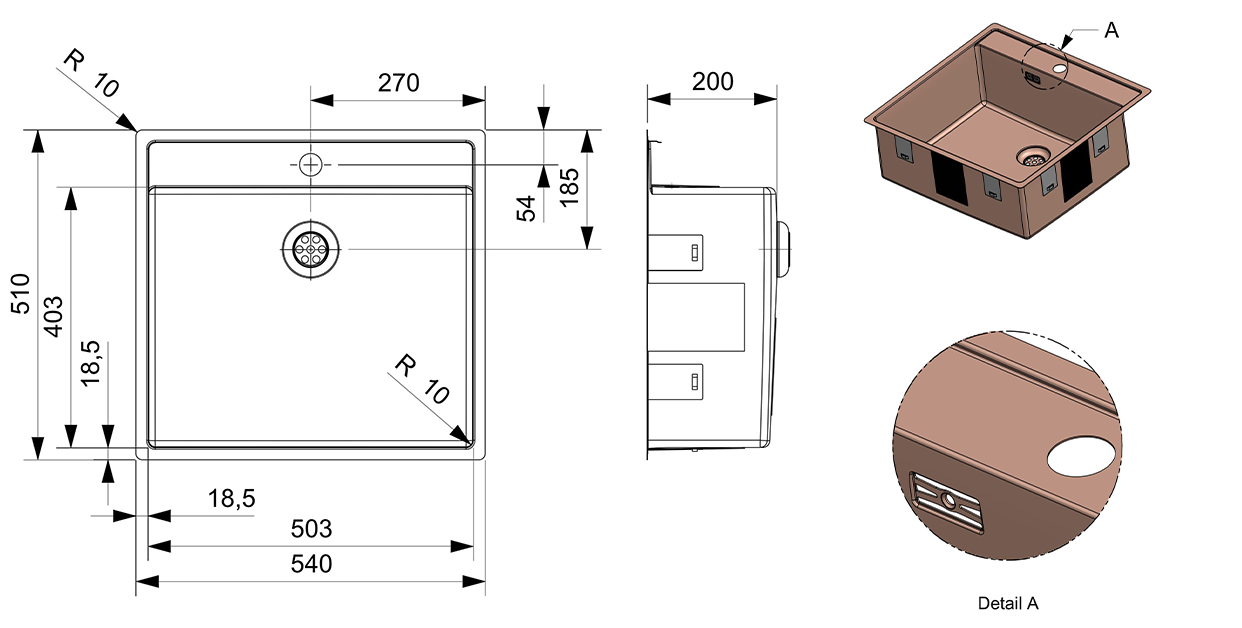 New York 50x40 Copper II.Tapwing