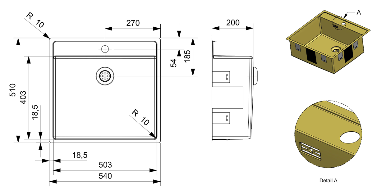 New York 50x40 Gold II Tapwing 